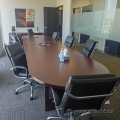 Mahogany Racetrack Boardroom Table, 3pc 15.75 ft